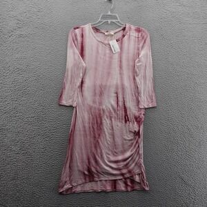 Reb in J Womens Knit Dress Size Large Burgundy Red Assymetrical‎ Hem NWT